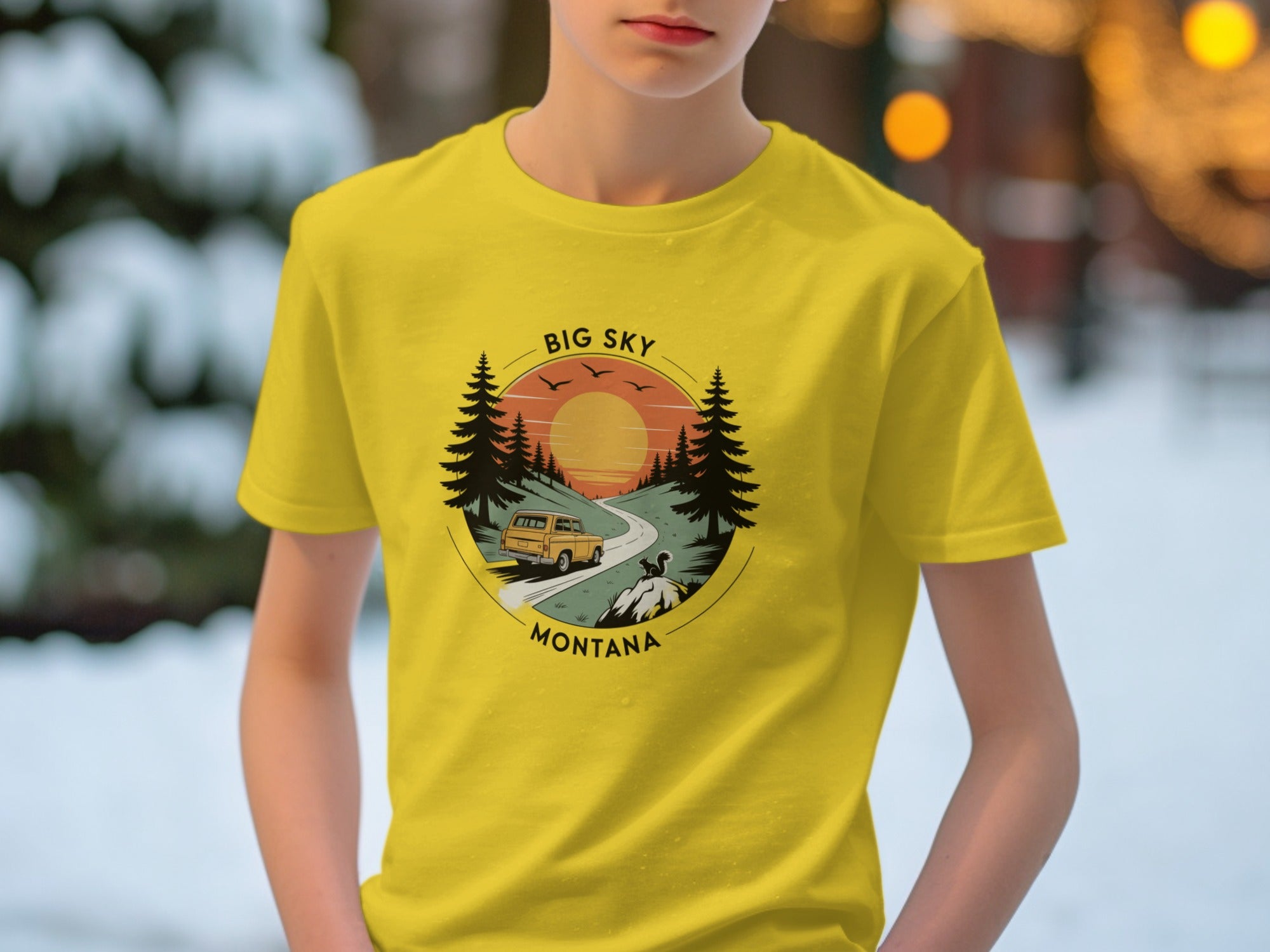 Big Sky Montana Camper Van Adventure T-Shirt