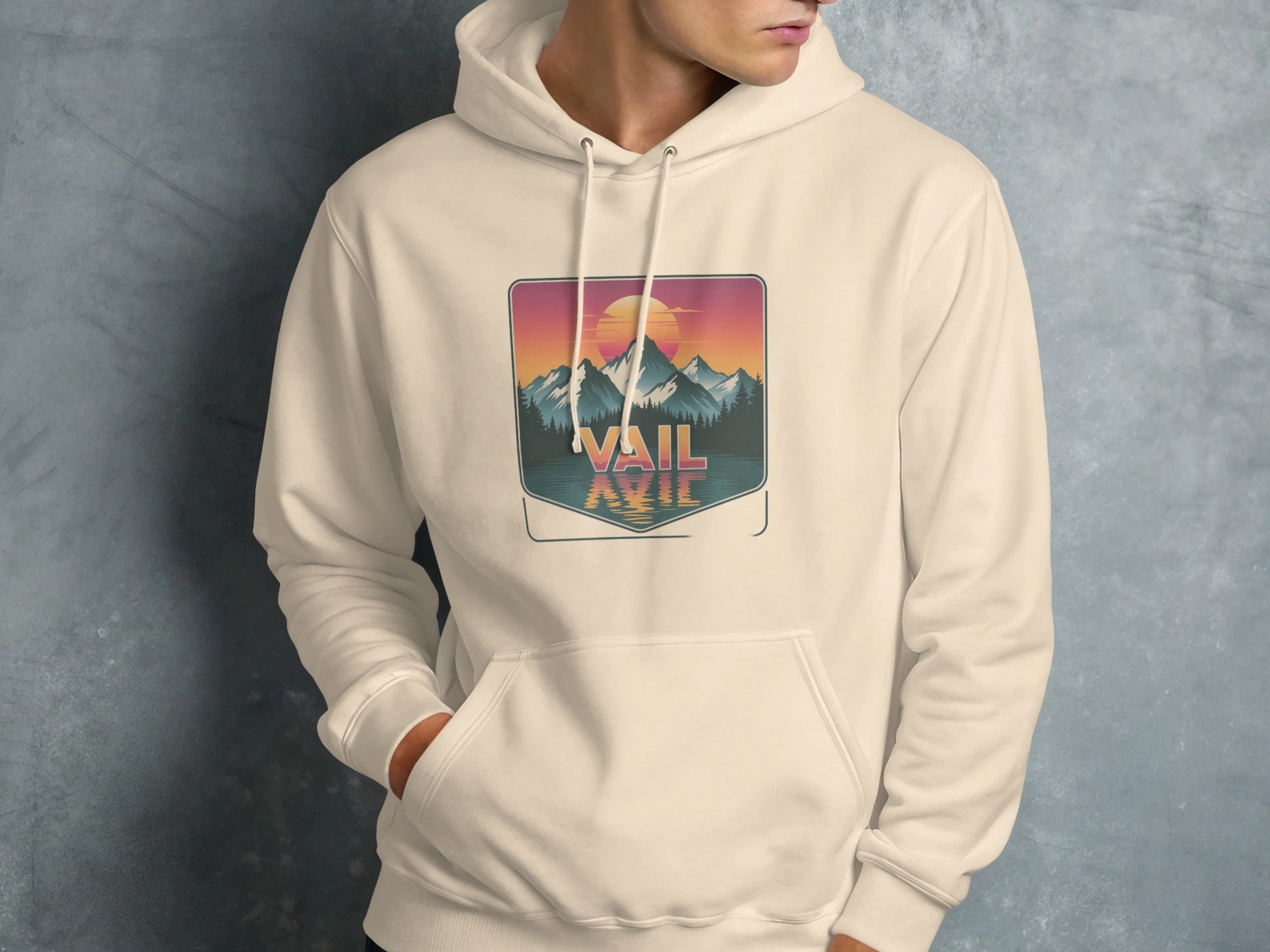 Vail Mountain Sunset Graphic Hoodie product type