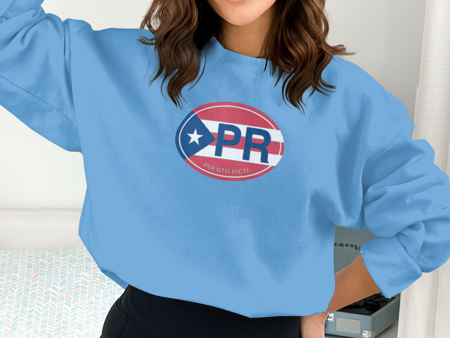 Puerto Rico Womens Sweatshirt Sport Grey