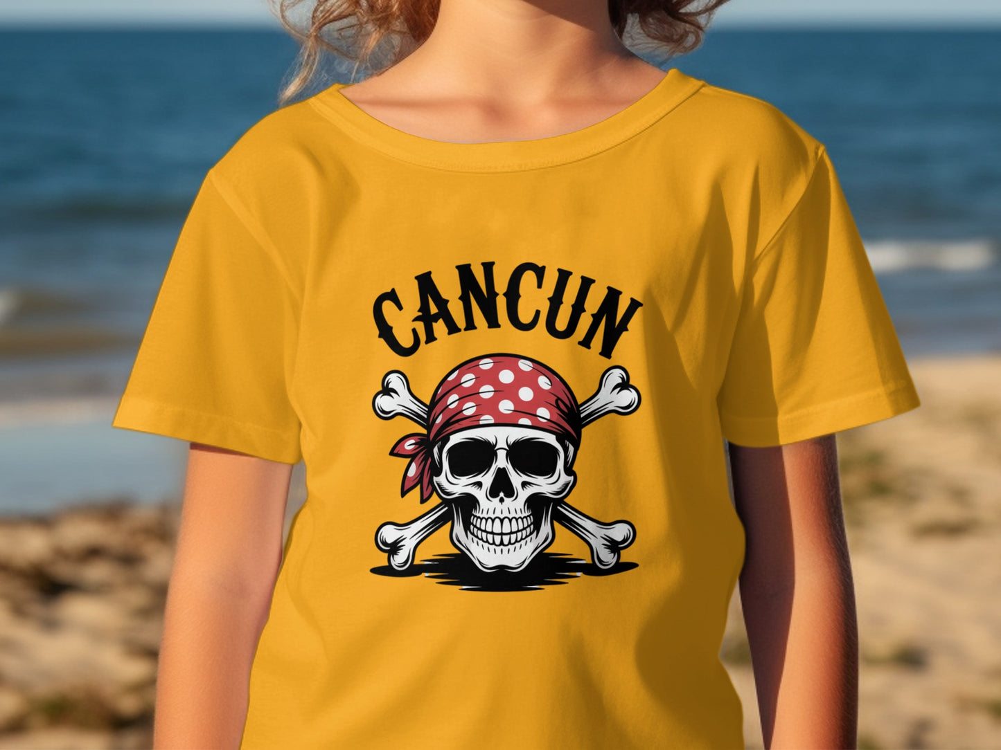 Cancun Pirate Skull Kids T-Shirt product type