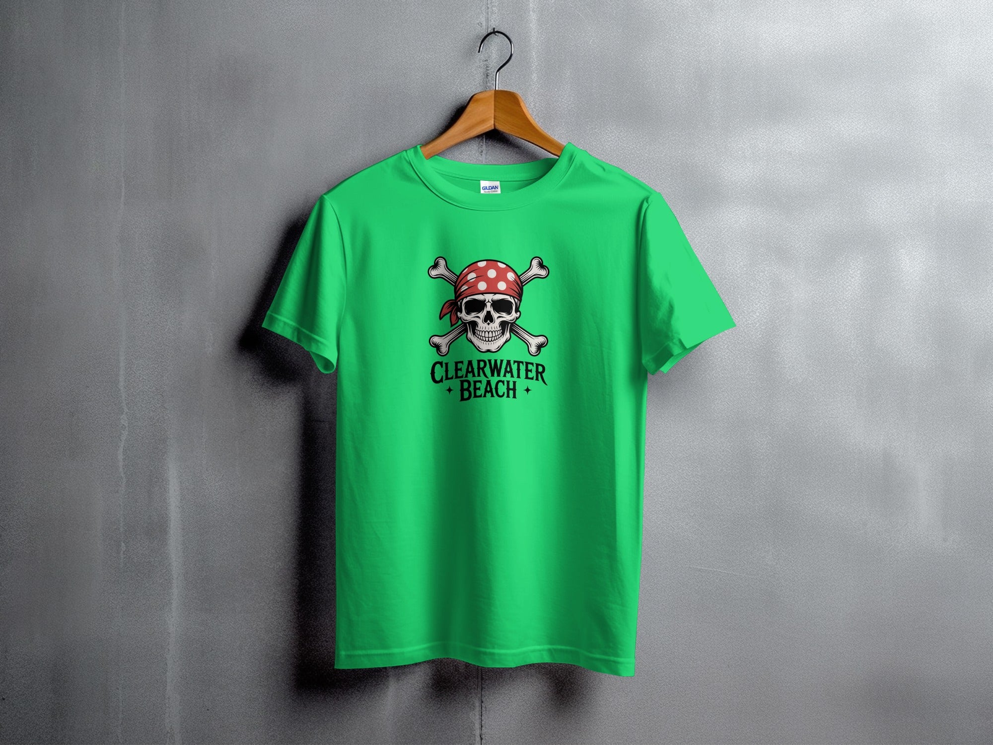 Clearwater Beach Skull and Crossbones Graphic T-Shirt product