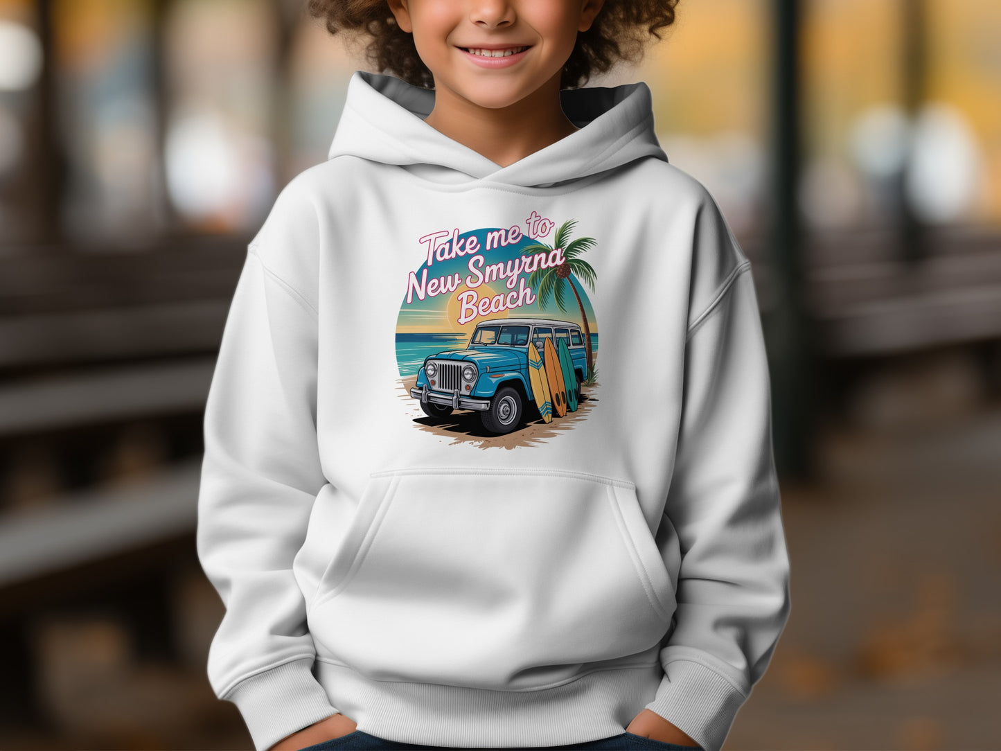 Take me to New Smyrna Beach Vintage Car Hoodie product