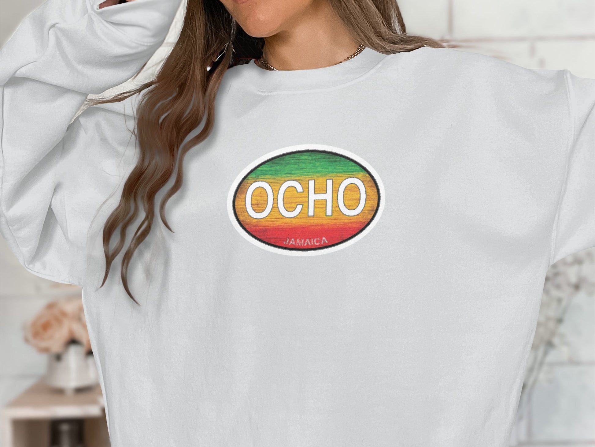 Ocho Rios Womens Sweatshirt White