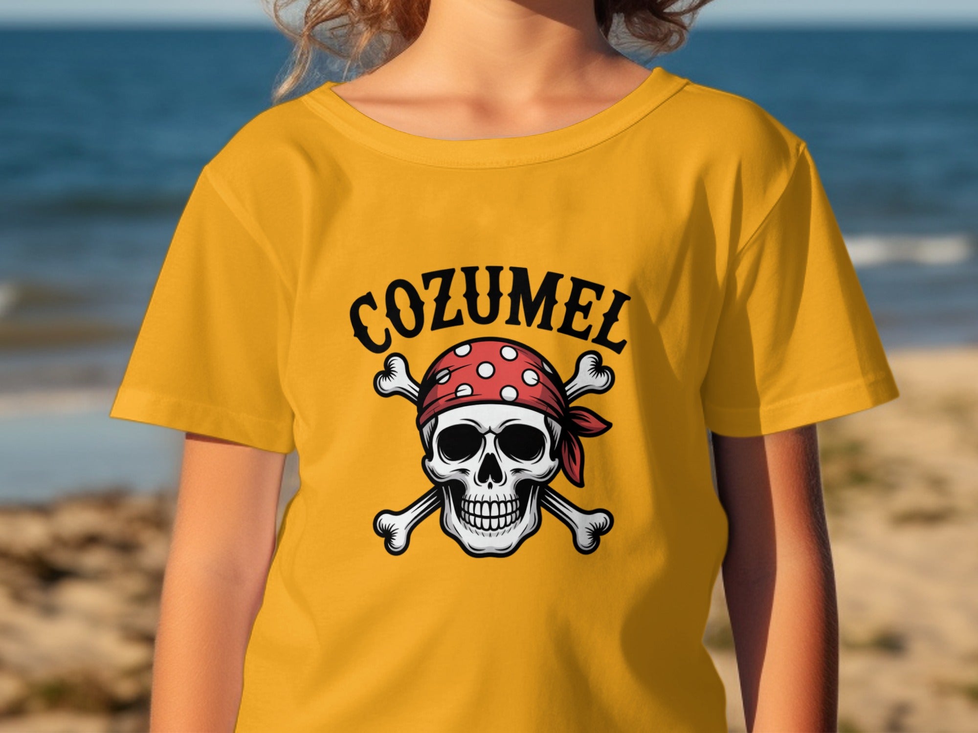 Cozumel Pirate Skull Graphic Tee Kids Apparel product type
