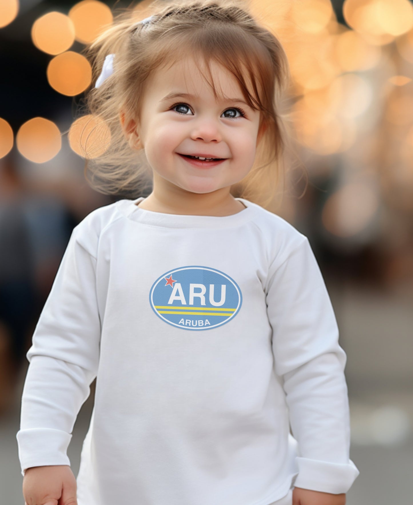Aruba ARU Design Printed White Toddler Shirt product