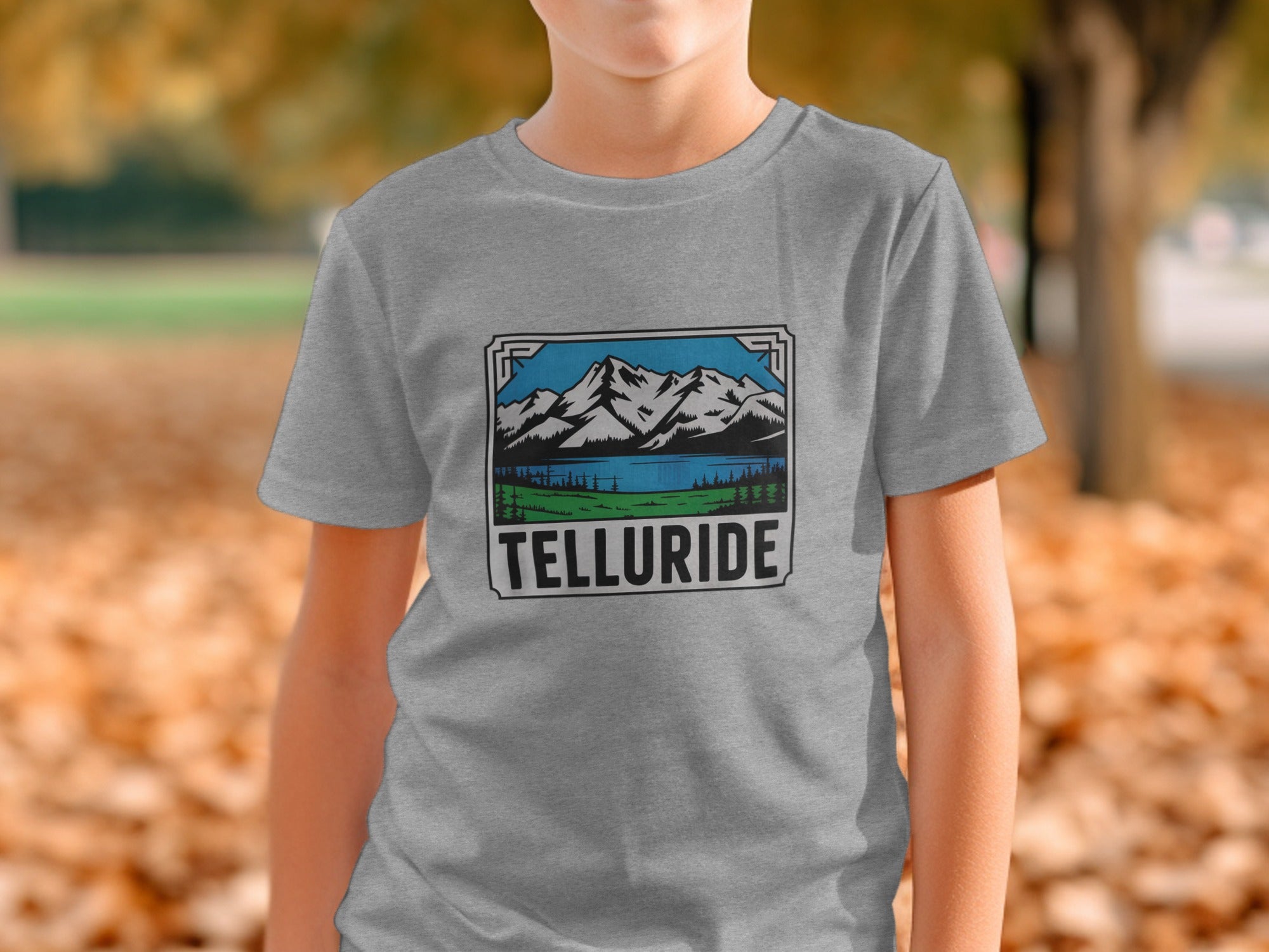 Telluride Mountain Graphic Design T-Shirt