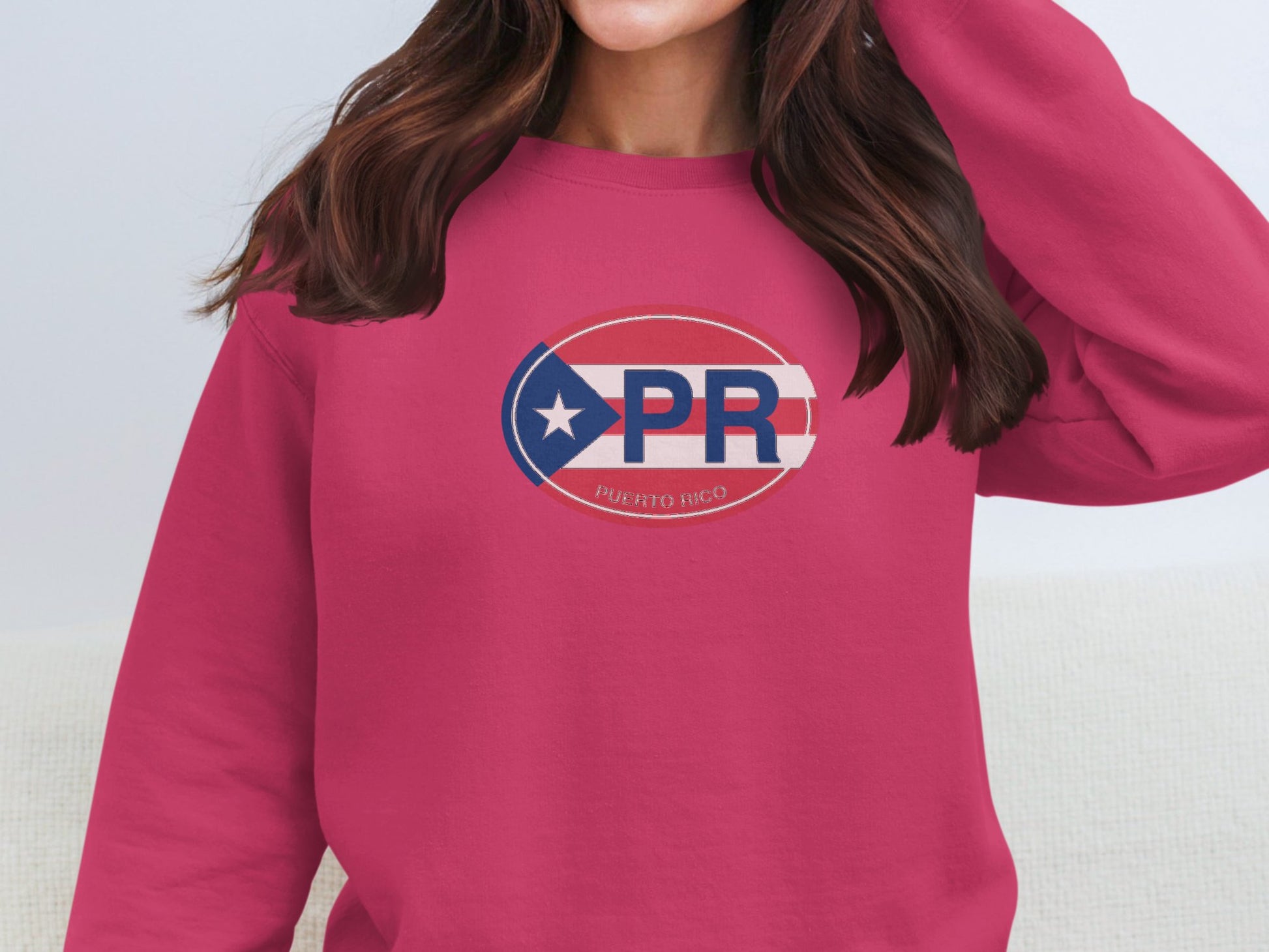 Puerto Rico Womens Sweatshirt Sand