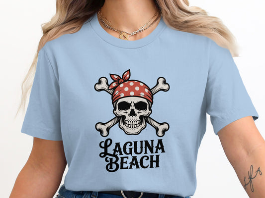 Laguna Beach Skull and Crossbones Graphic T-Shirt product