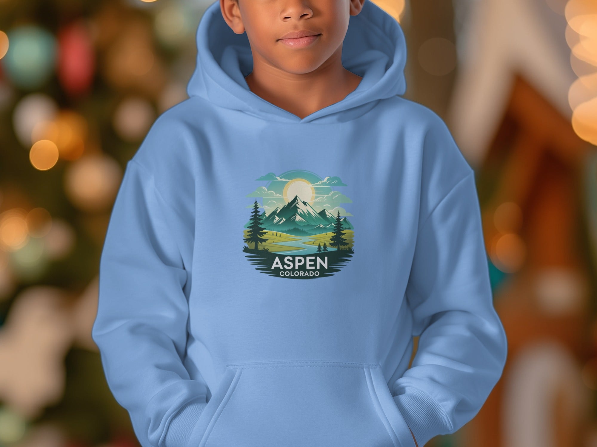 Aspen Colorado Mountain Scene Hoodie Product