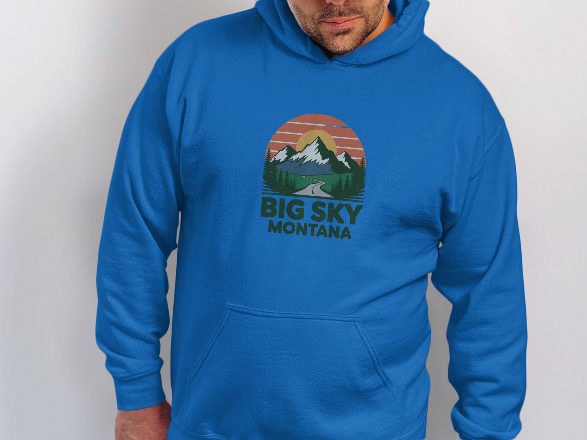 Big Sky Montana Hoodie with Scenic Mountain View