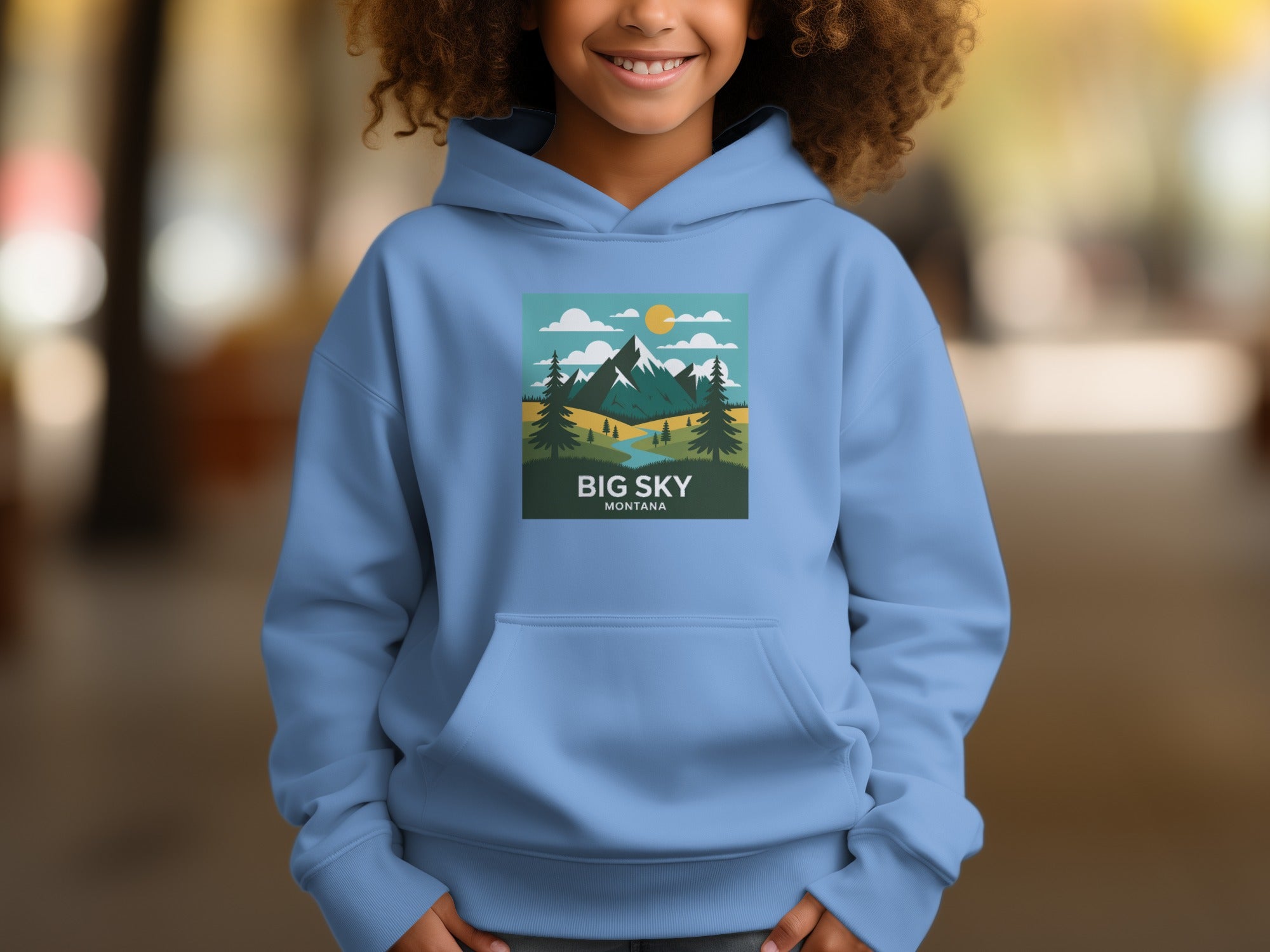 Big Sky Montana Scenic Youth Hoodie