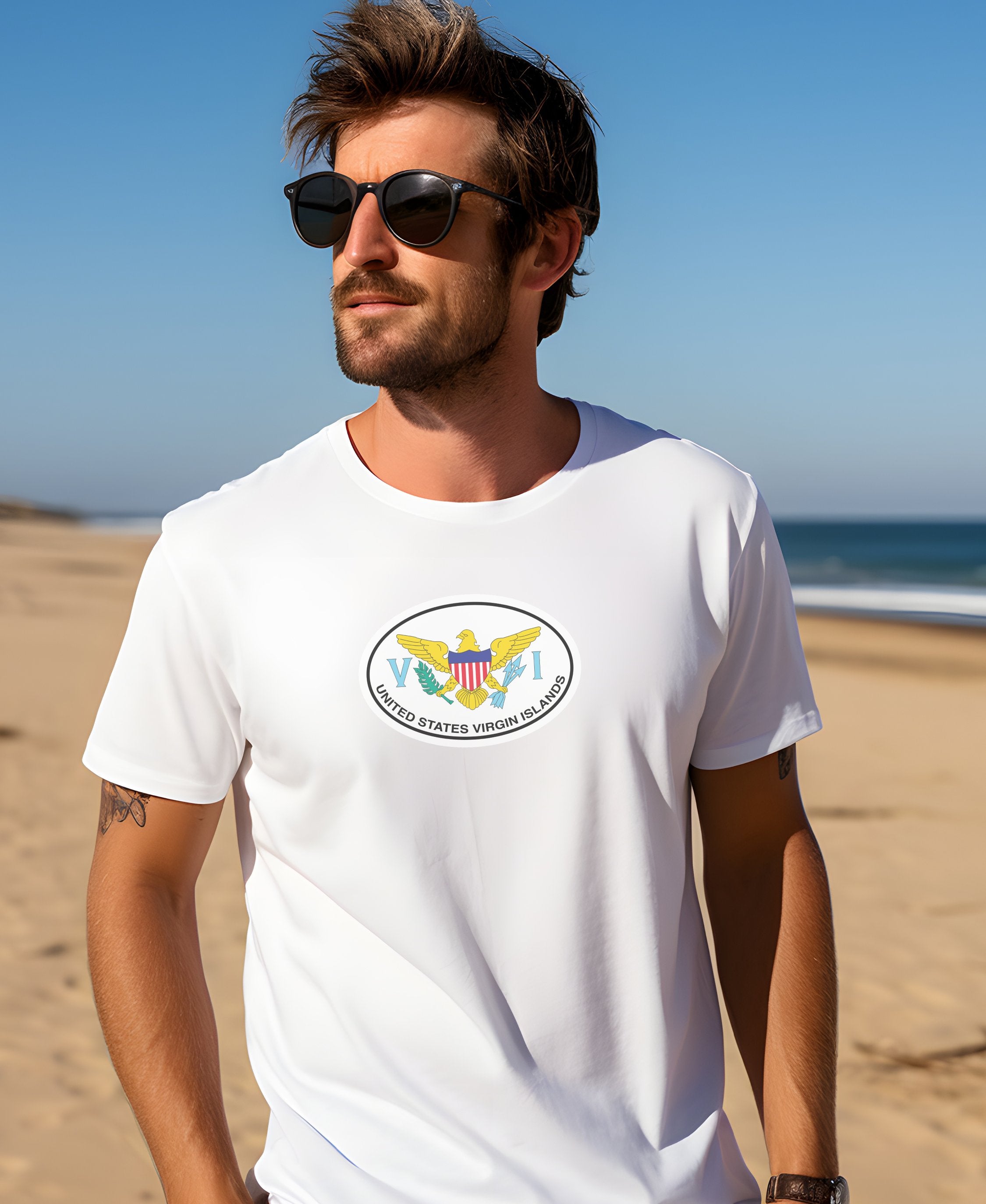 USVI Mens T-Shirt – Rugged Look for USVI Charter Yacht Show Week