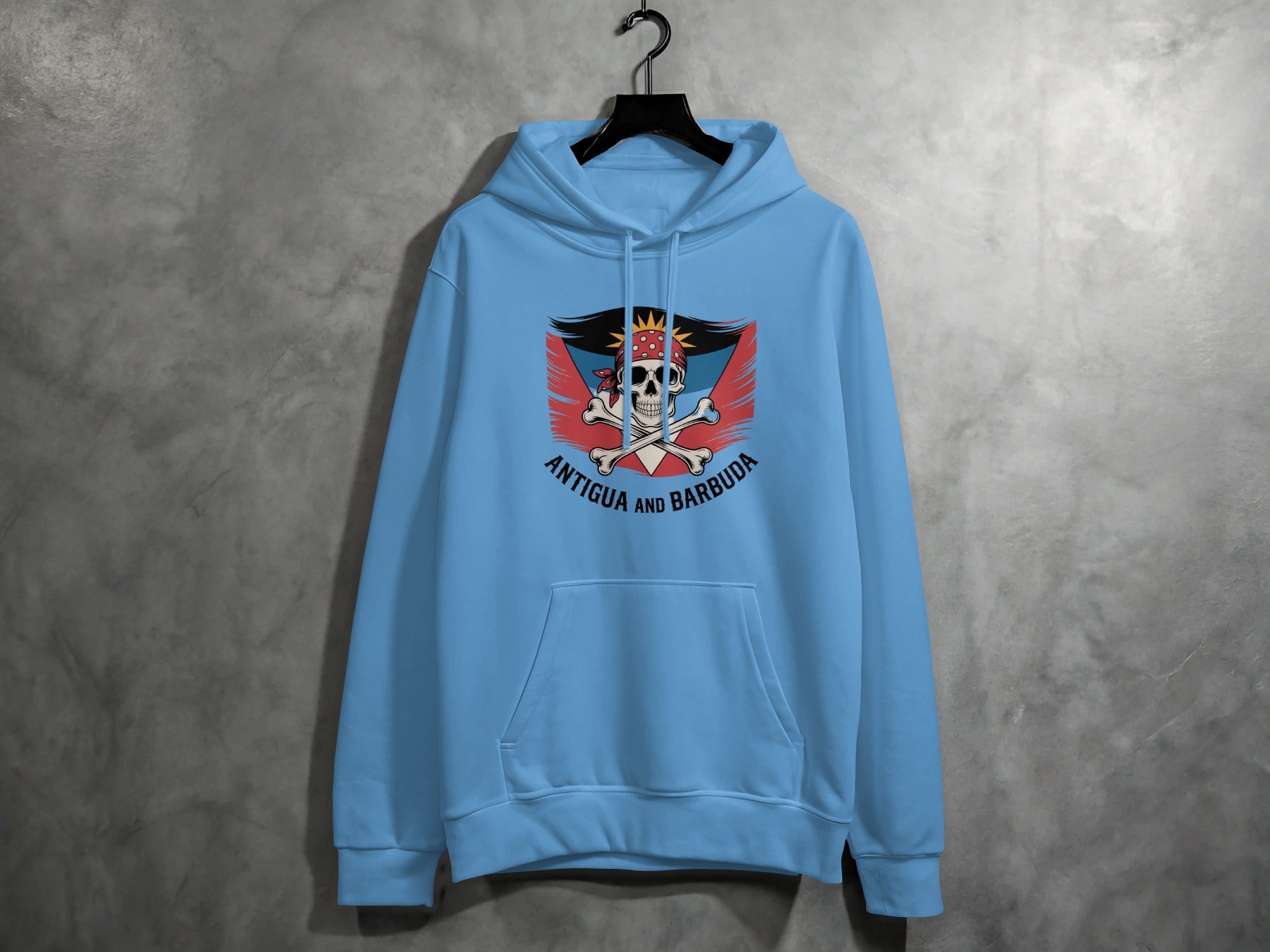 Antigua and Barbuda Flag Skull Graphic Hoodie product