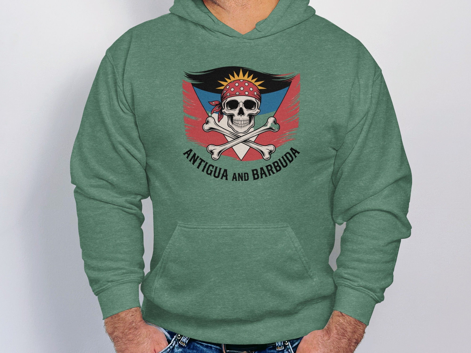 Antigua and Barbuda Skull Artwork Hoodie product