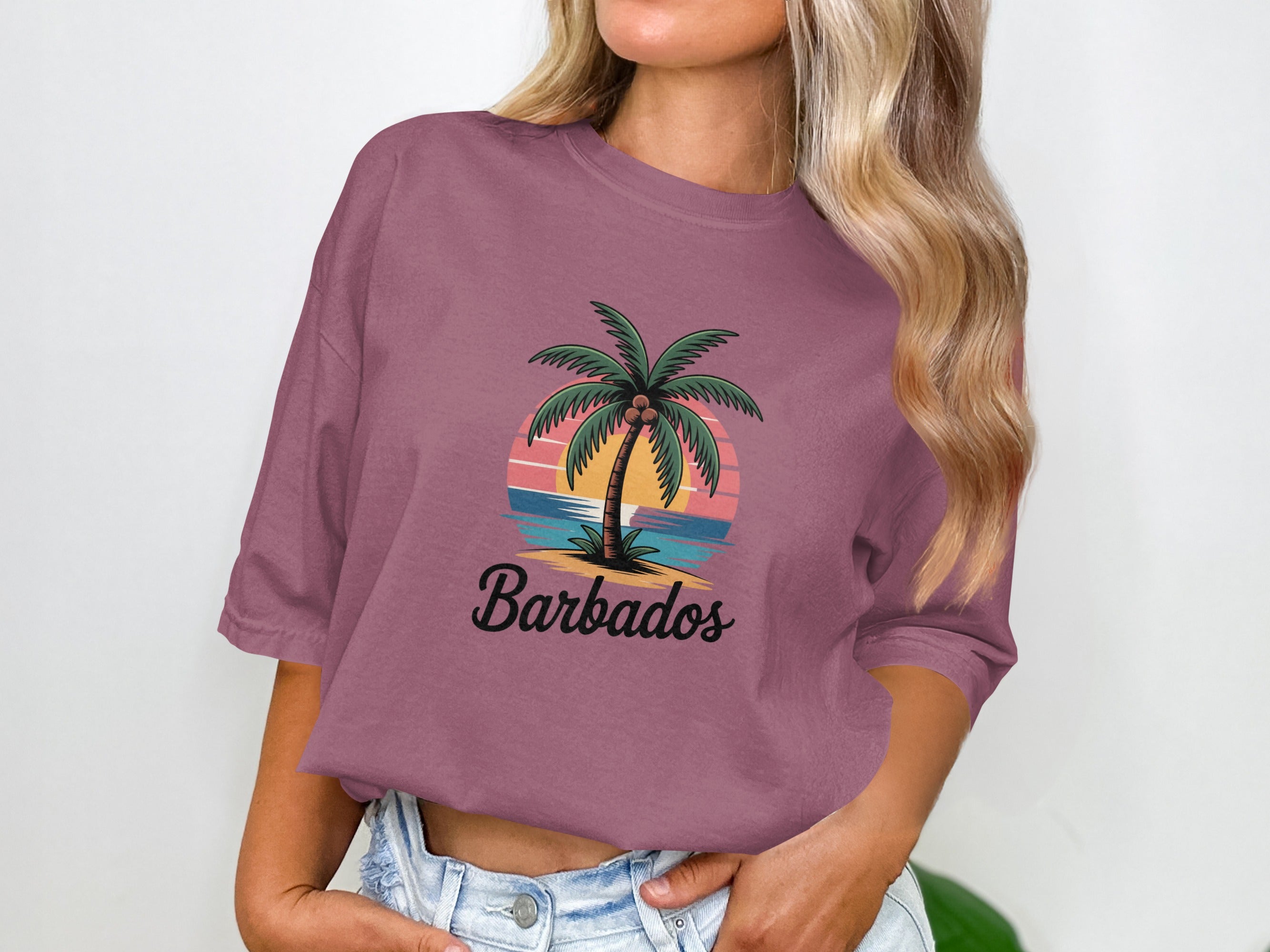 Casual Loose Fit Barbados Graphic Tee product