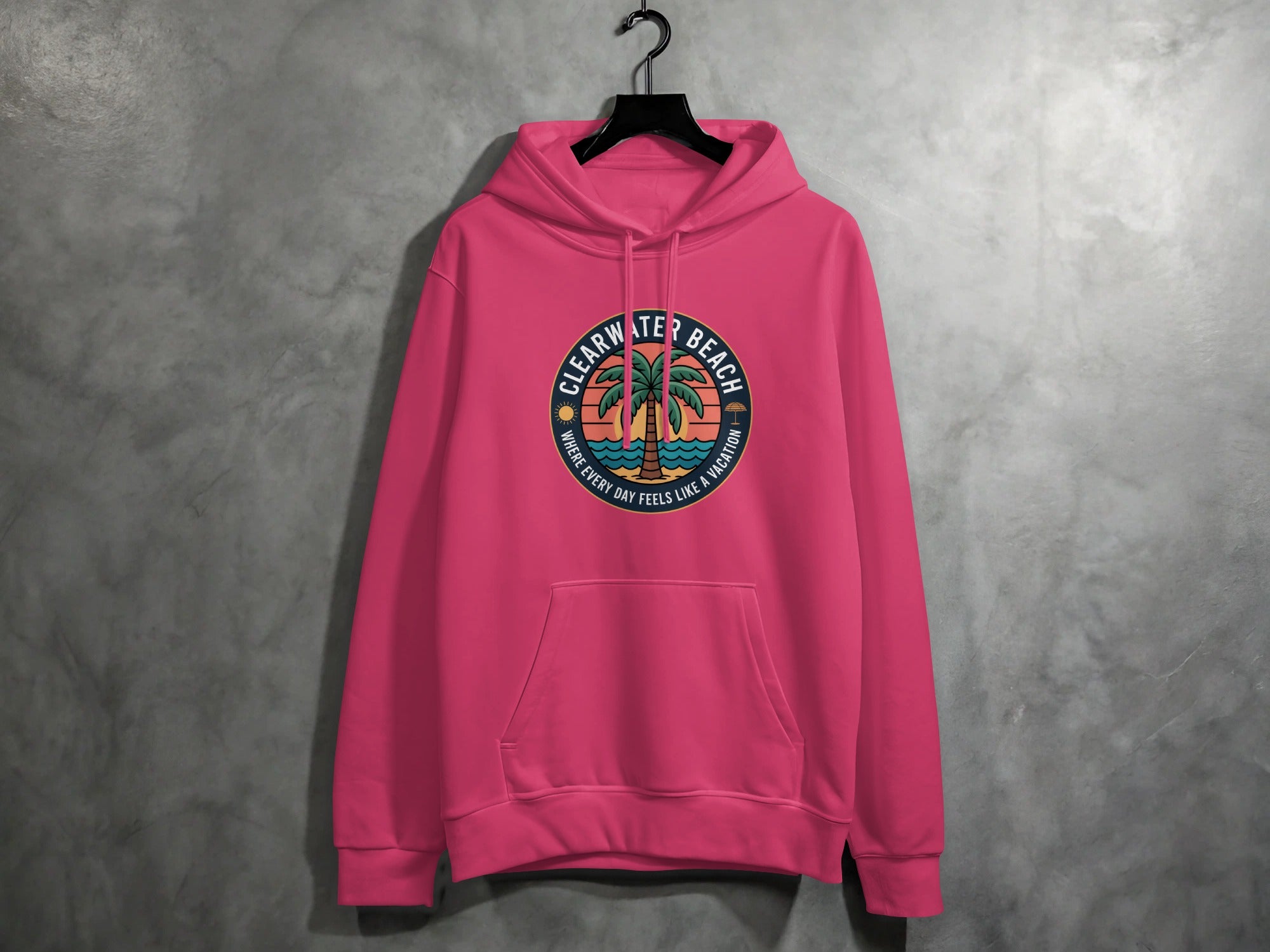 Clearwater Beach Pink Hoodie Everyday Feels Like Vacation product