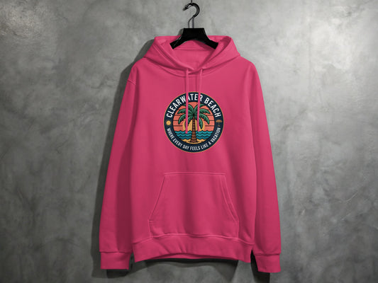 Clearwater Beach Pink Hoodie Everyday Feels Like Vacation product