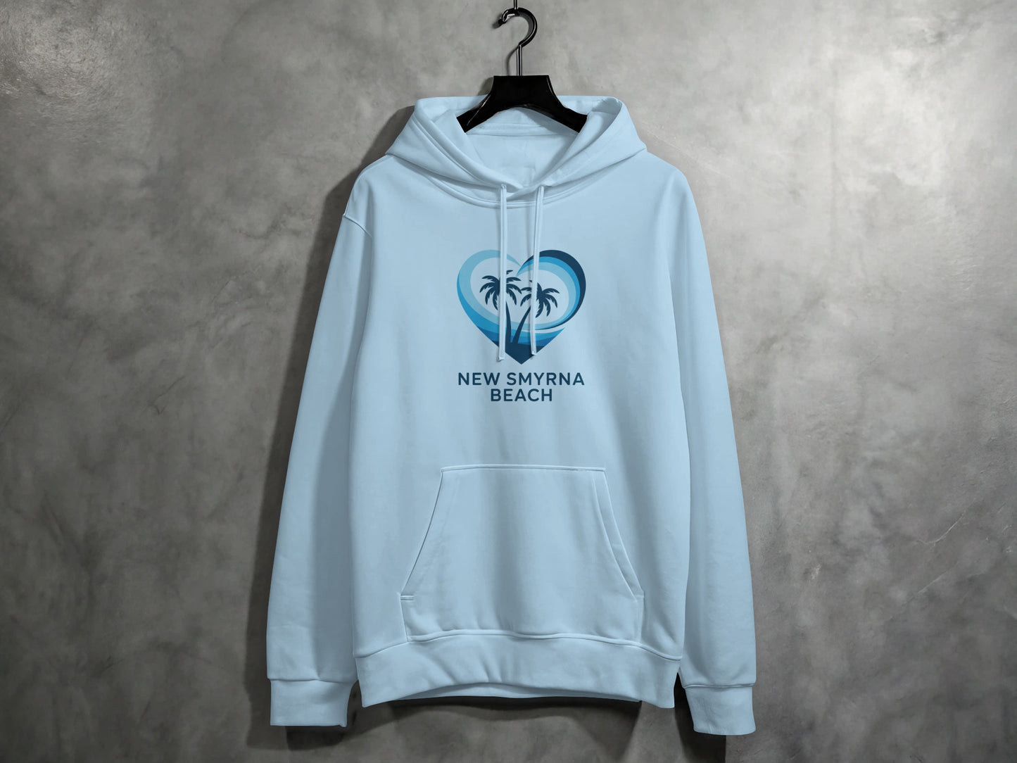 New Smyrna Beach Palm Tree Heart Graphic Hoodie product