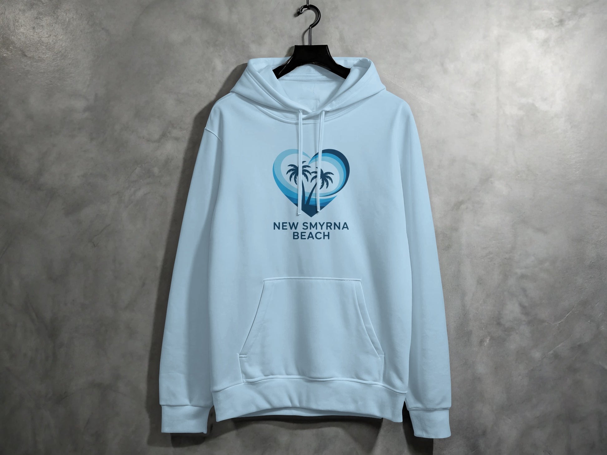 New Smyrna Beach Palm Tree Heart Graphic Hoodie product