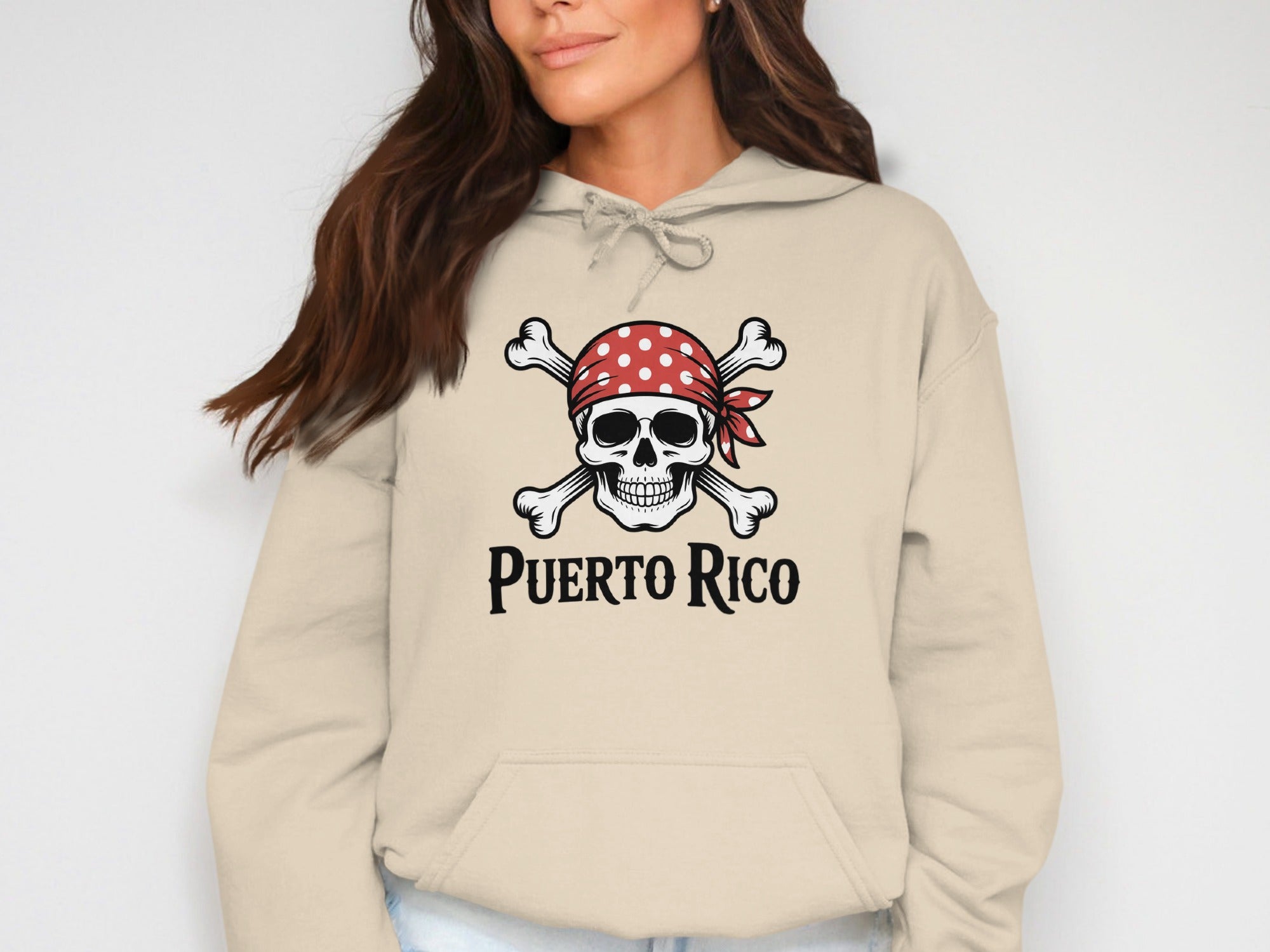 Puerto Rico Pirate Skull Design Unisex Hoodie product