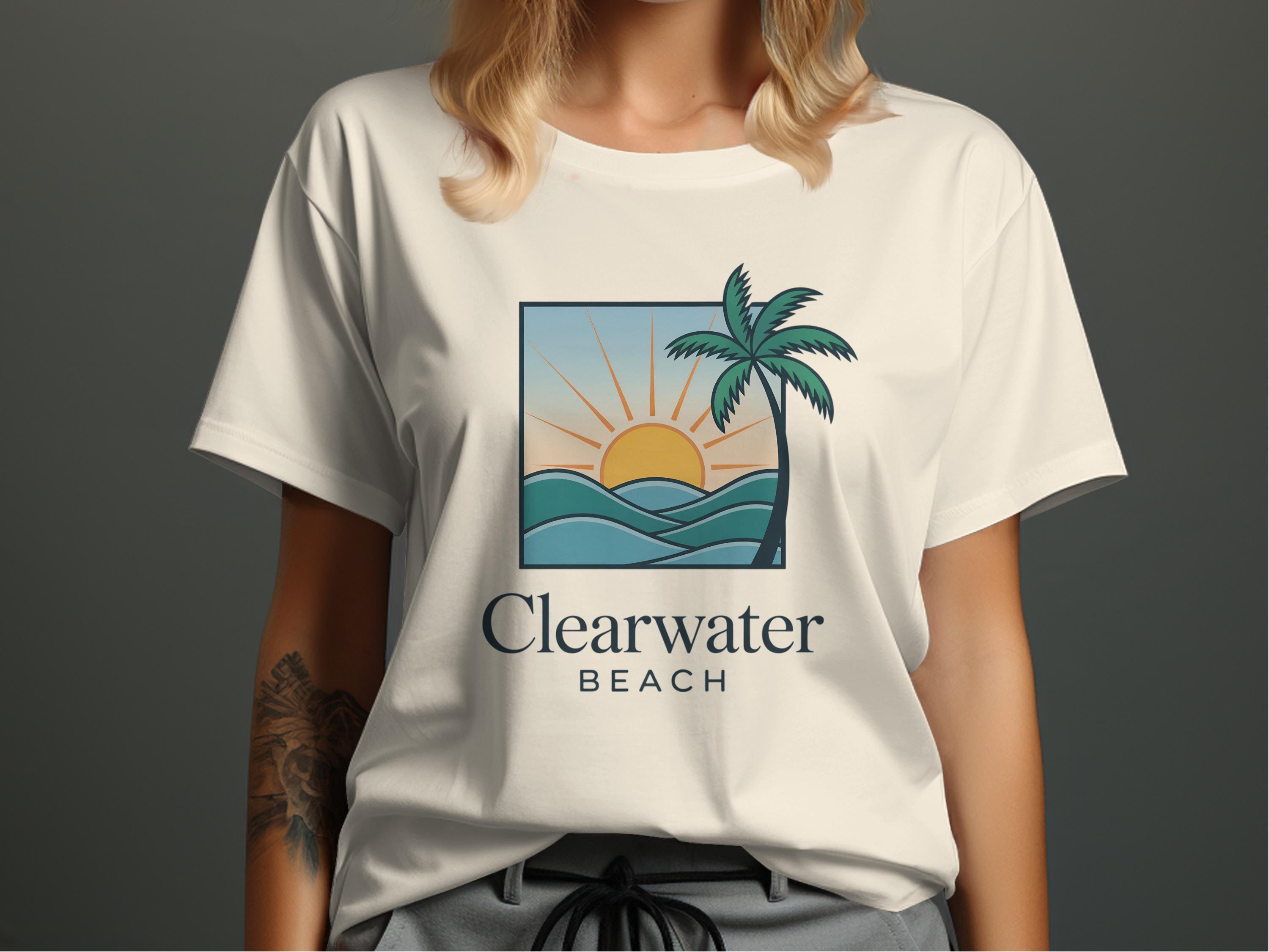 Clearwater Beach Graphic T-shirt Casual Wear Product Type