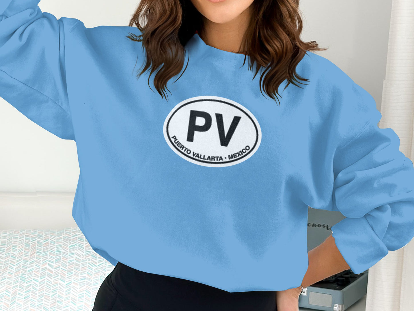 Puerto Vallarta Womens Sweatshirt Sport Grey