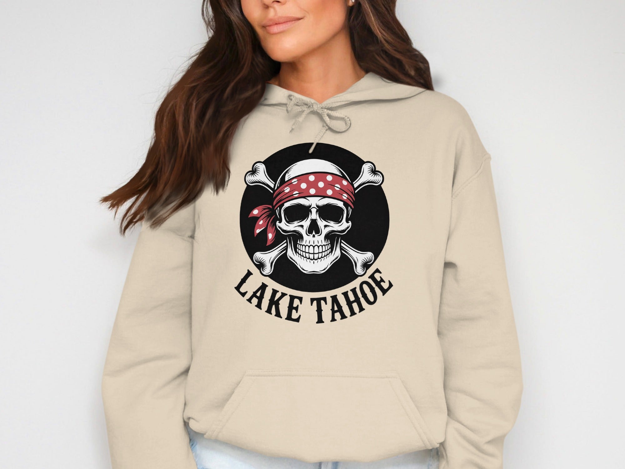 Lake Tahoe Pirate Skull Graphic Hoodie product type