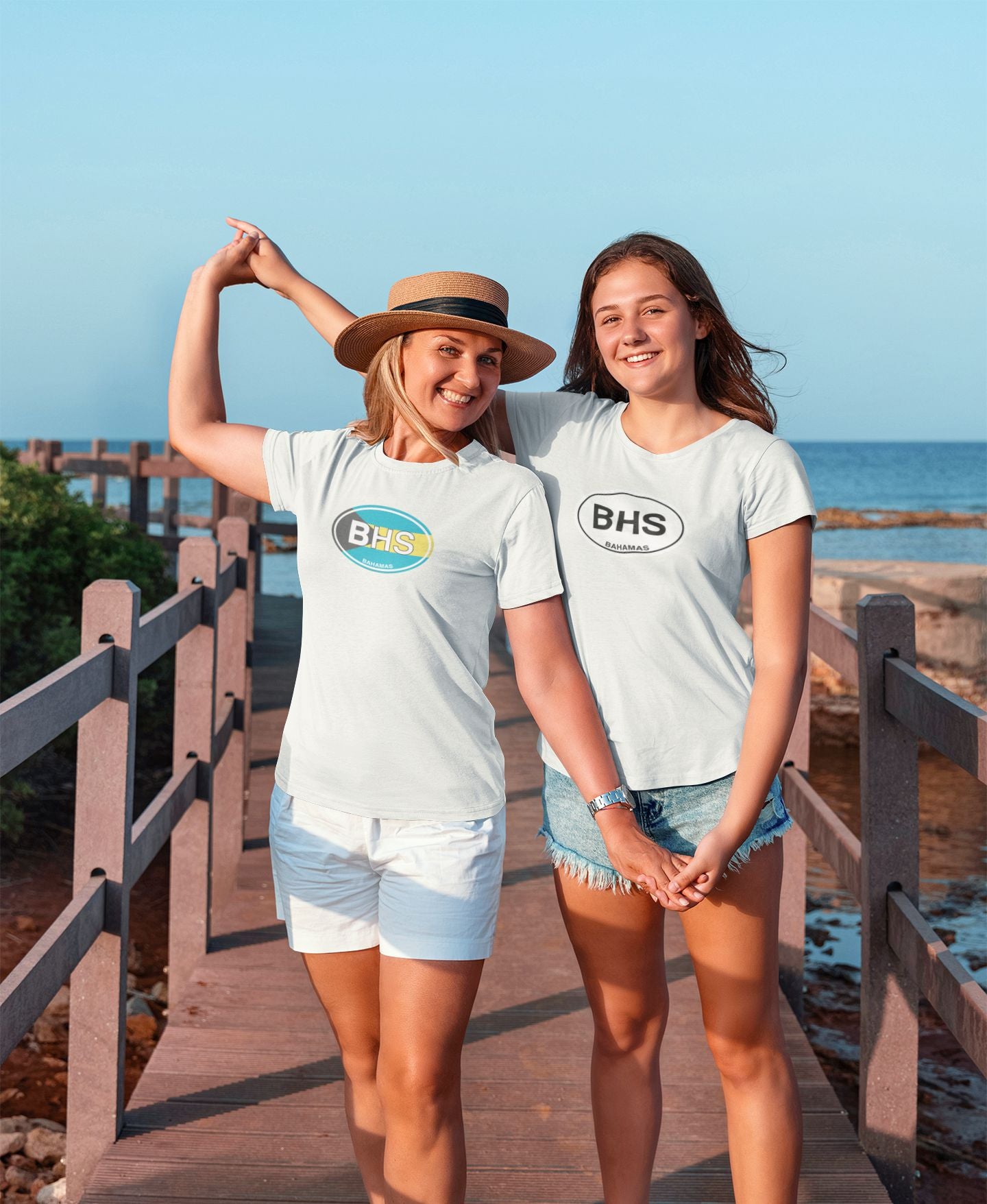 Bahamas Flag Oval Logo T-Shirt Gift White