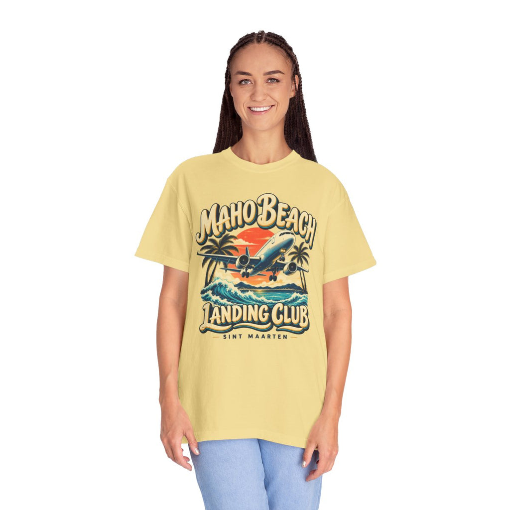 Maho Beach Landing Club Comfort Colors 1717, supplier person 2 mockup