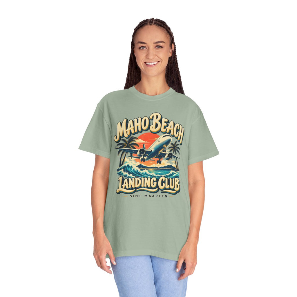 Maho Beach Landing Club Comfort Colors 1717, supplier person 2 mockup