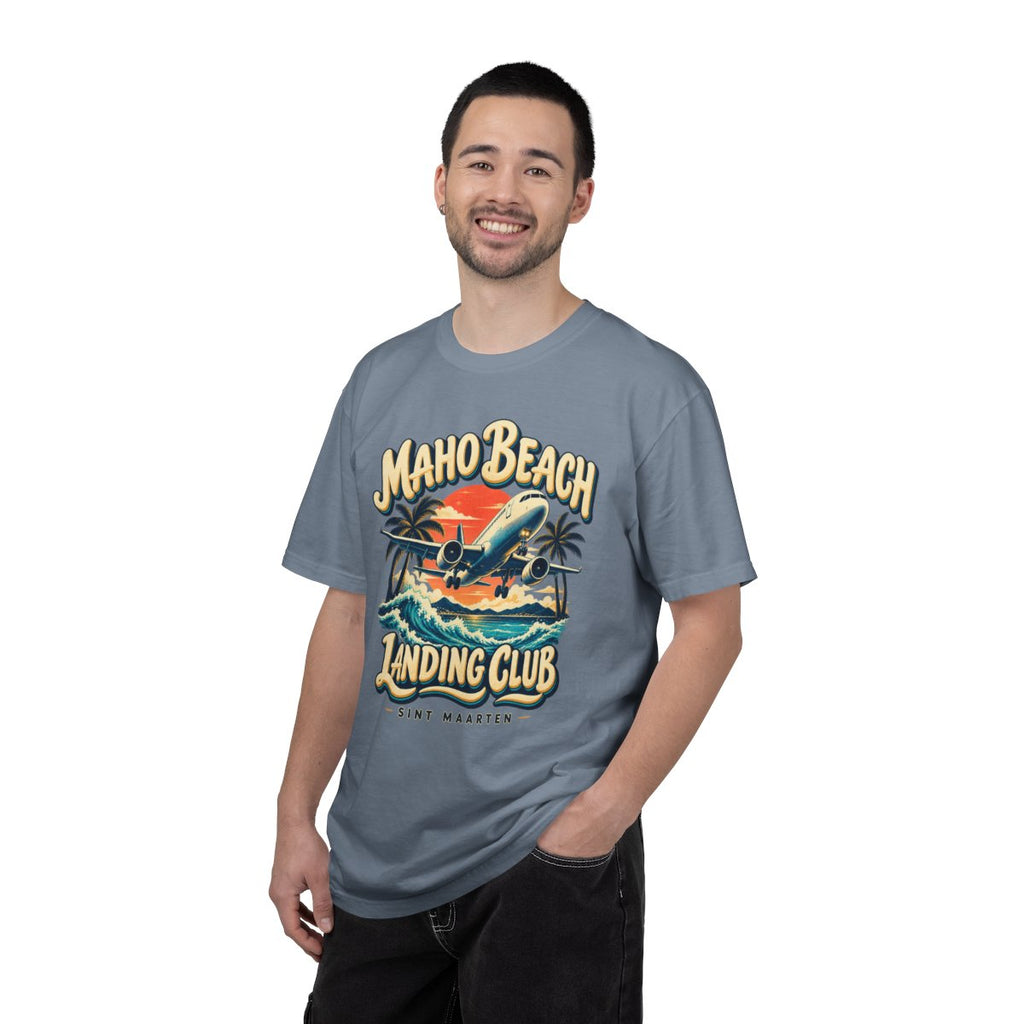 Maho Beach Landing Club Comfort Colors 1717, supplier person 1 front mockup