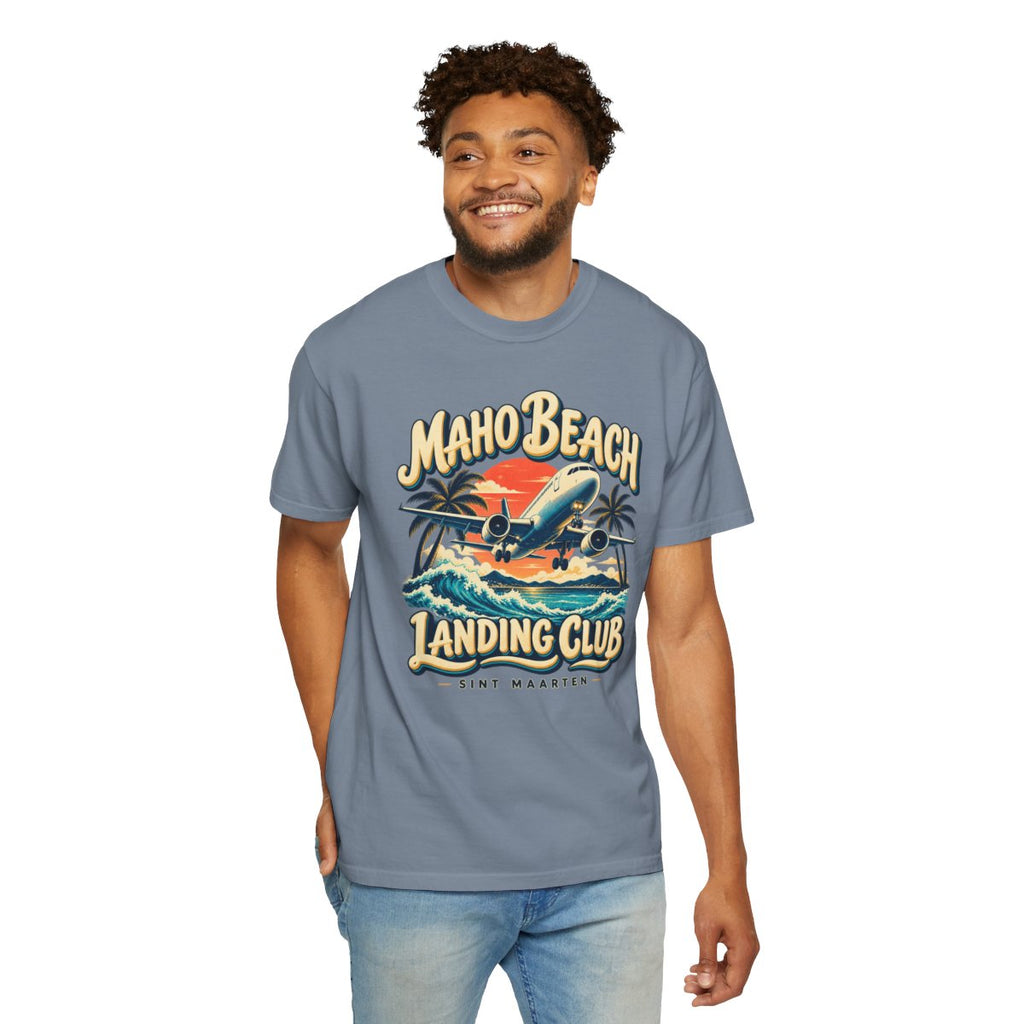 Maho Beach Landing Club Comfort Colors 1717, supplier person 4 front mockup