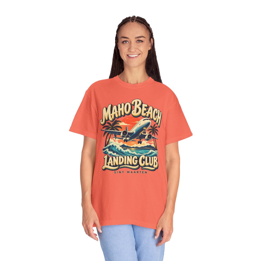 Maho Beach Landing Club Comfort Colors 1717, supplier person 2 mockup