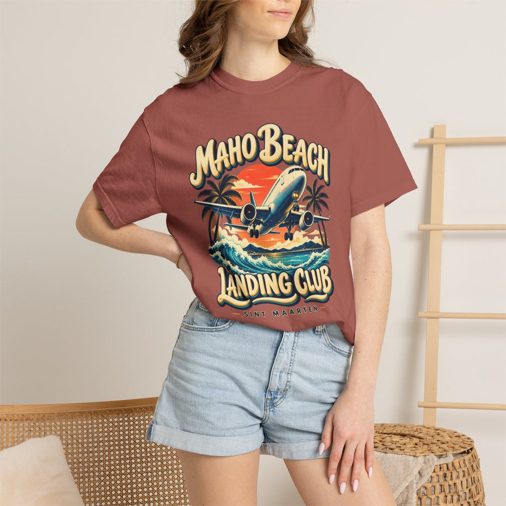 Maho Beach Landing Club Comfort Colors 1717, supplier person 5 context mockup