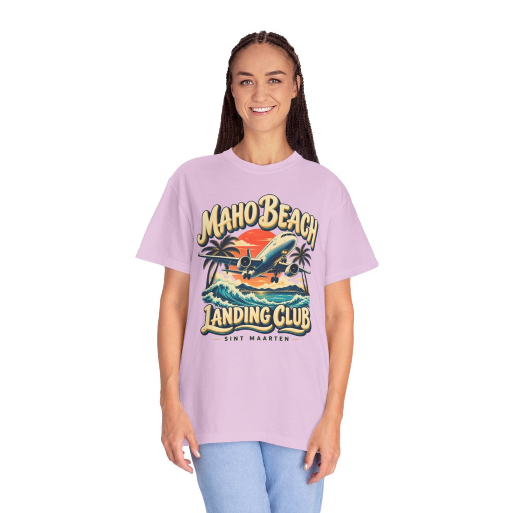 Maho Beach Landing Club Comfort Colors 1717, supplier person 2 mockup