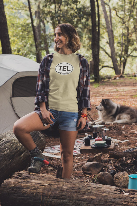 Telluride Oval Logo T-Shirt Gift Souvenir natural