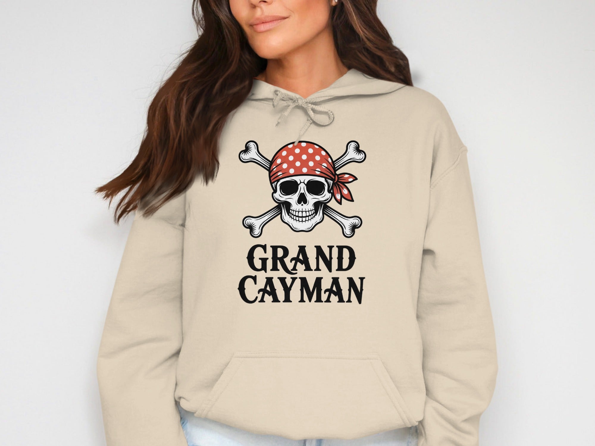 Grand Cayman Skull Hoodie Unique Graphic Apparel product