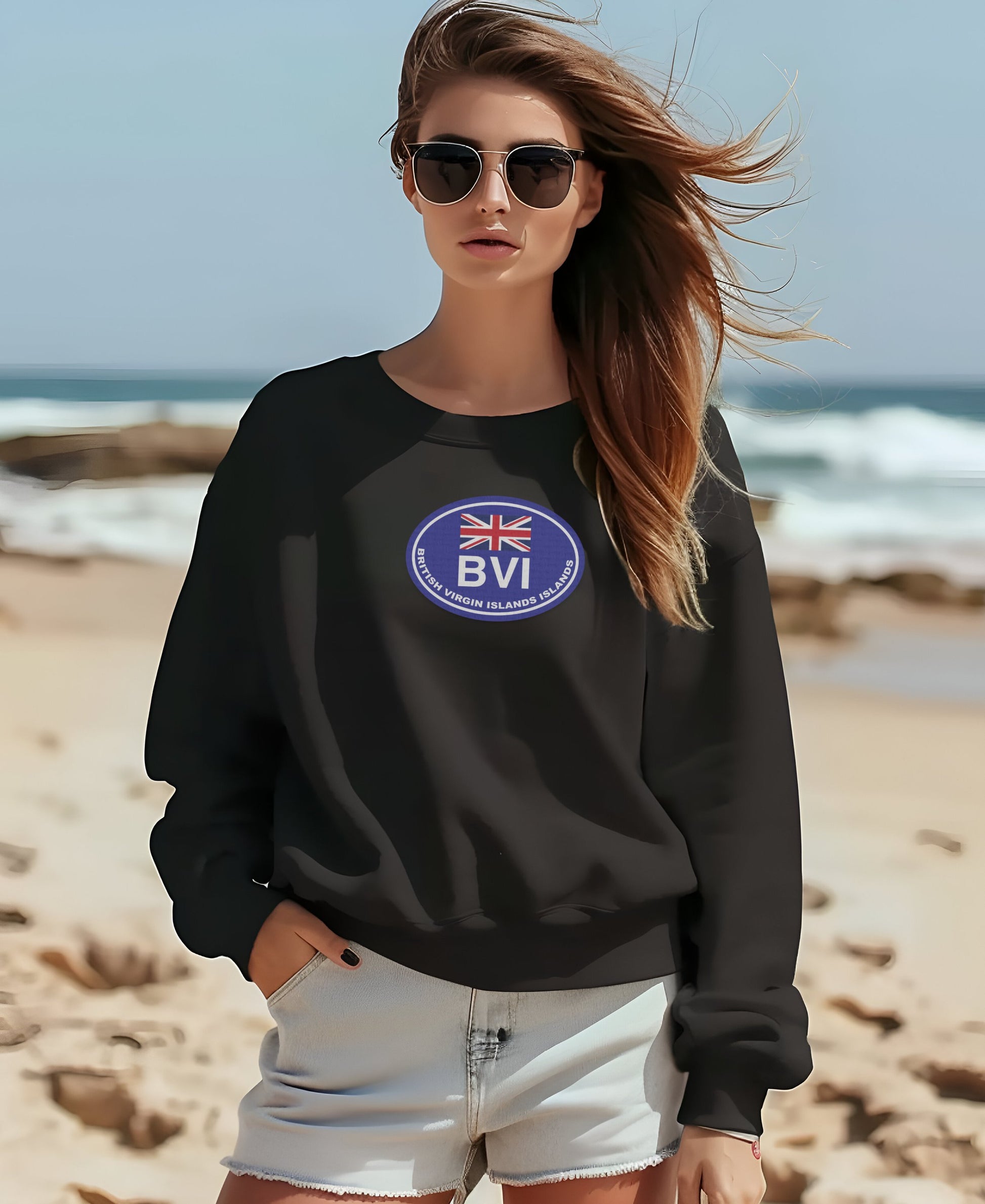 Stylish BVI Coastal Getaway Sweatshirt product type