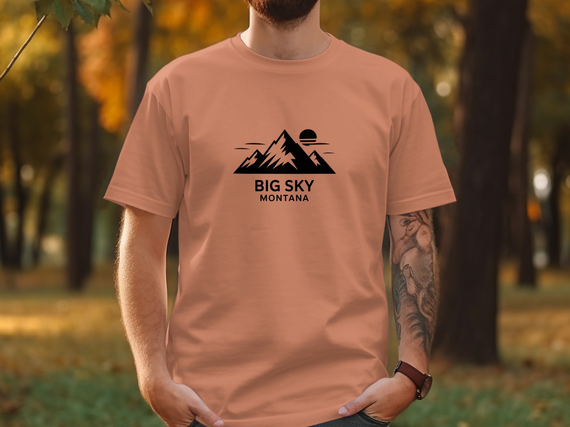 Big Sky Montana Mountain Graphic T-shirt product type