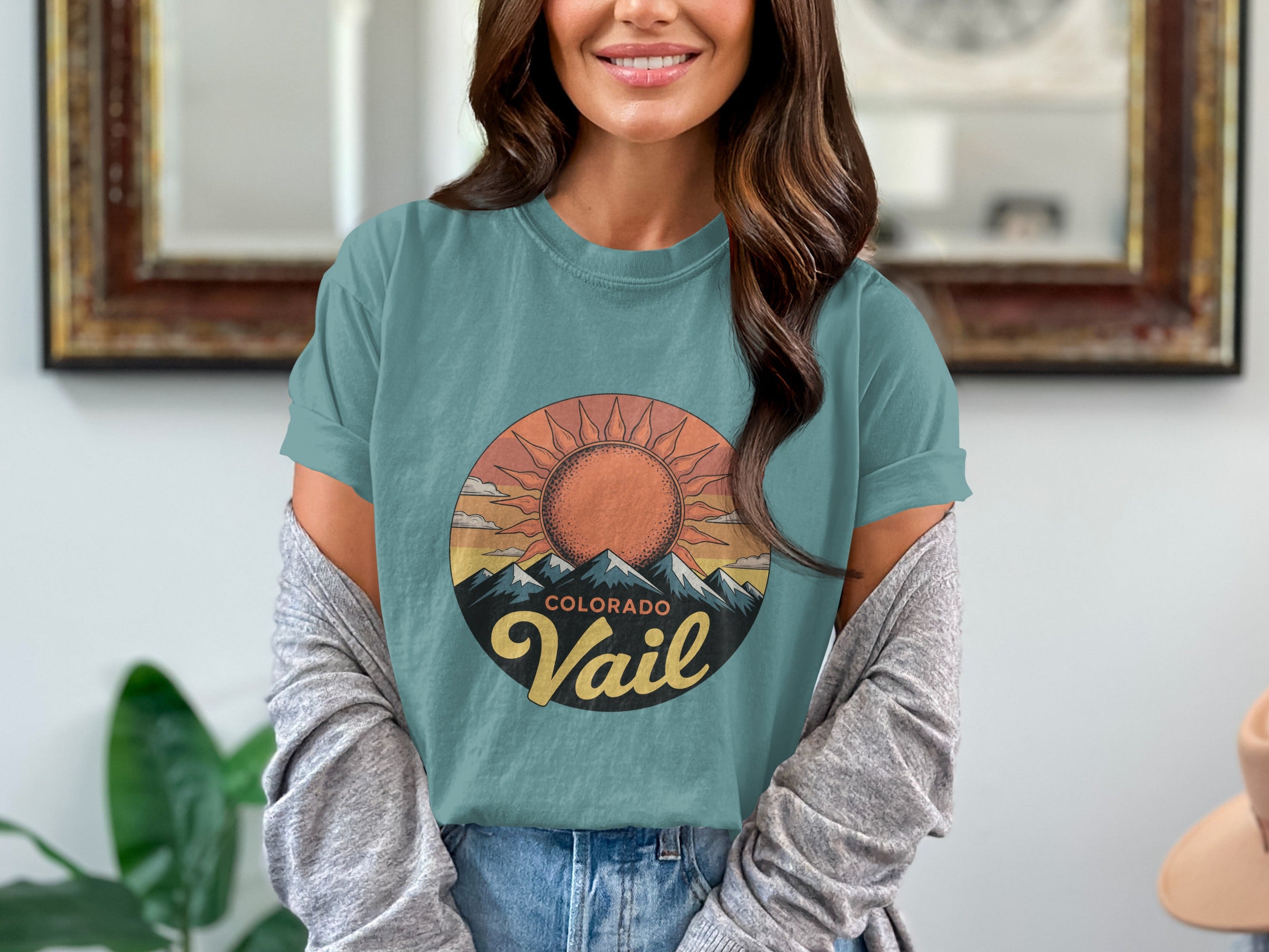 Colorado Vail Mountain Sunset Graphic T-Shirt product