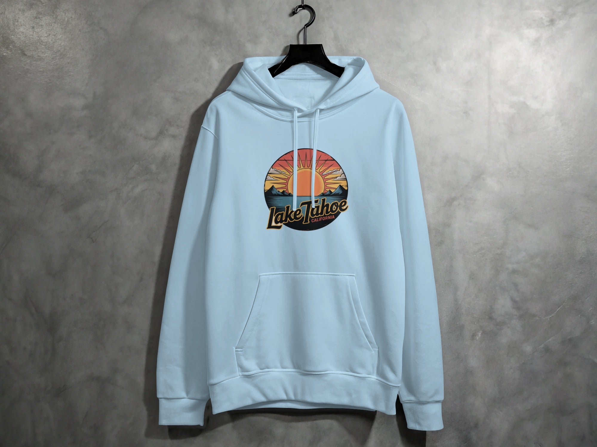 Lake Tahoe Sunset Scene Graphic Hoodie