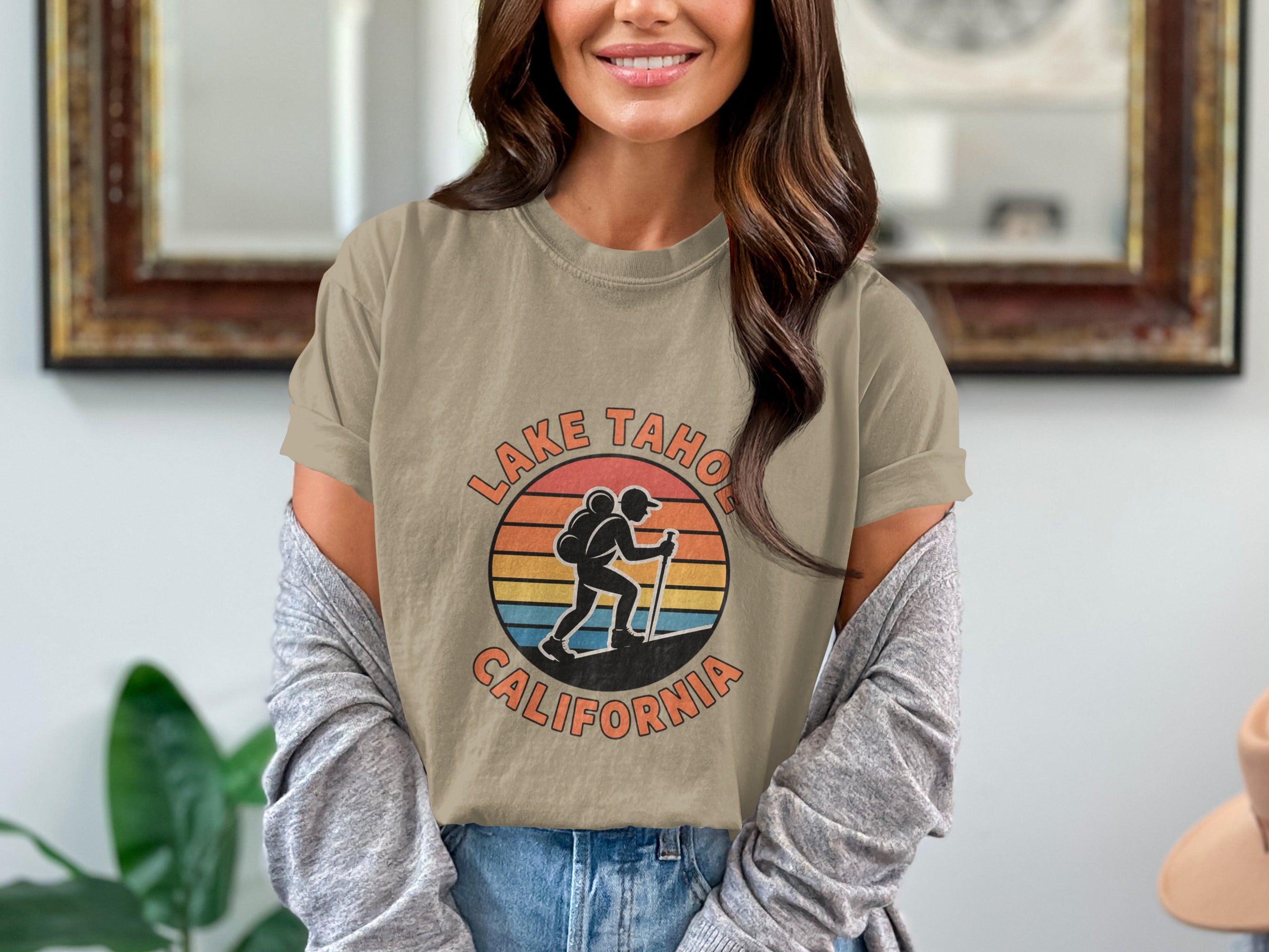 Lake Tahoe California Graphic Hiking T-shirt product type