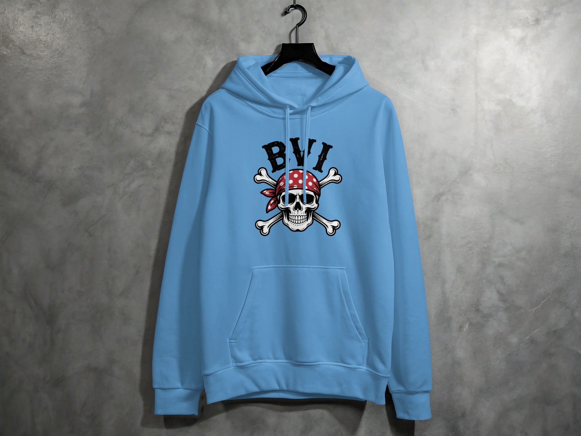 Skull And Crossbones Patch BVI Blue Hoodie product