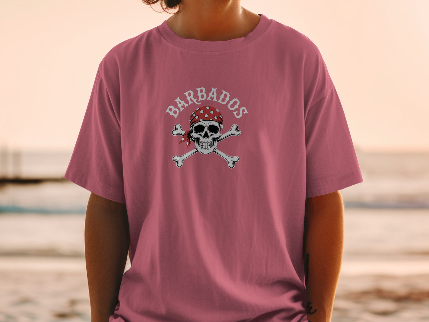 Skull And Crossbones Barbados Design T-Shirt product