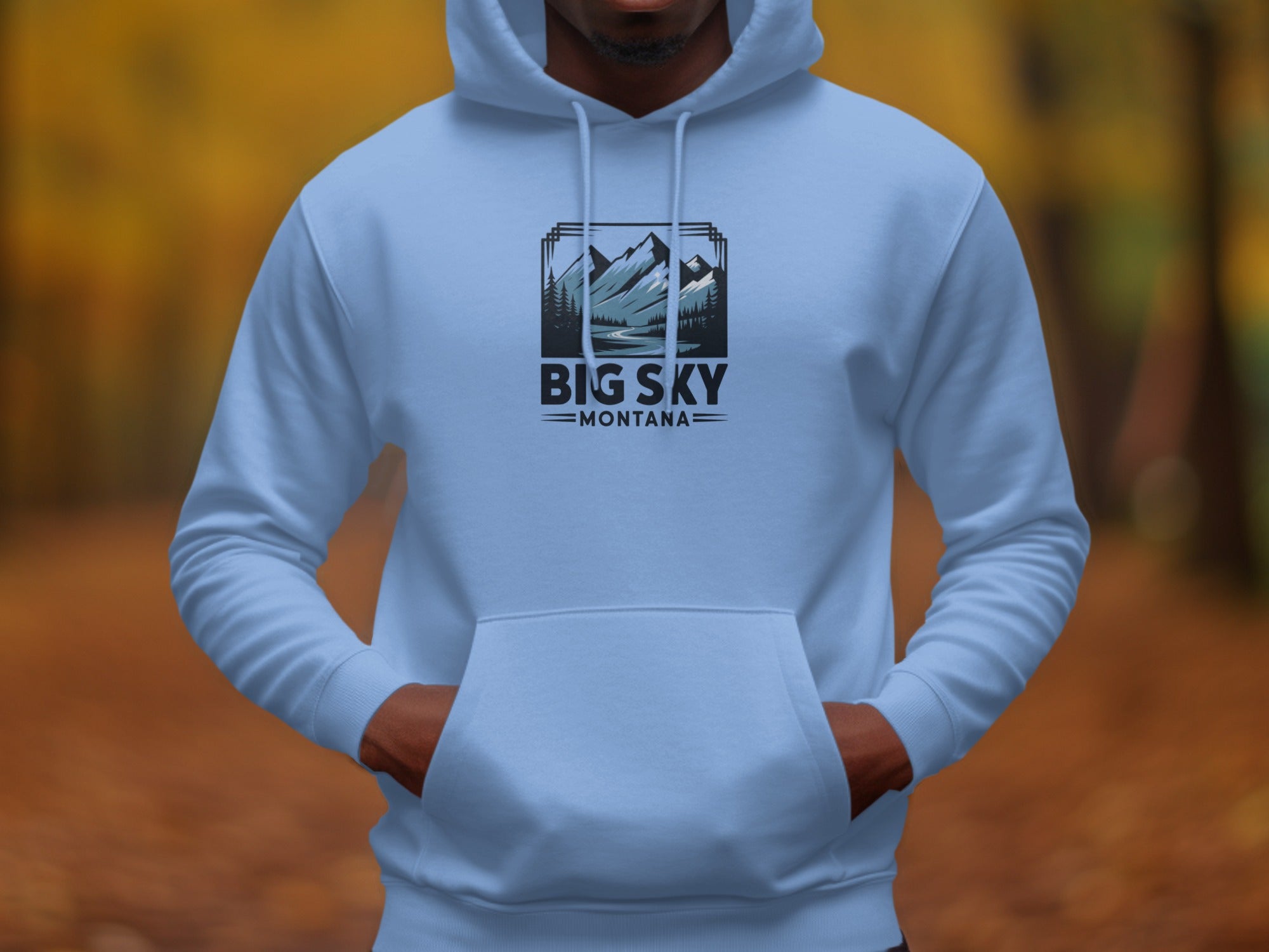 Big Sky Montana Hoodie with Mountain Design