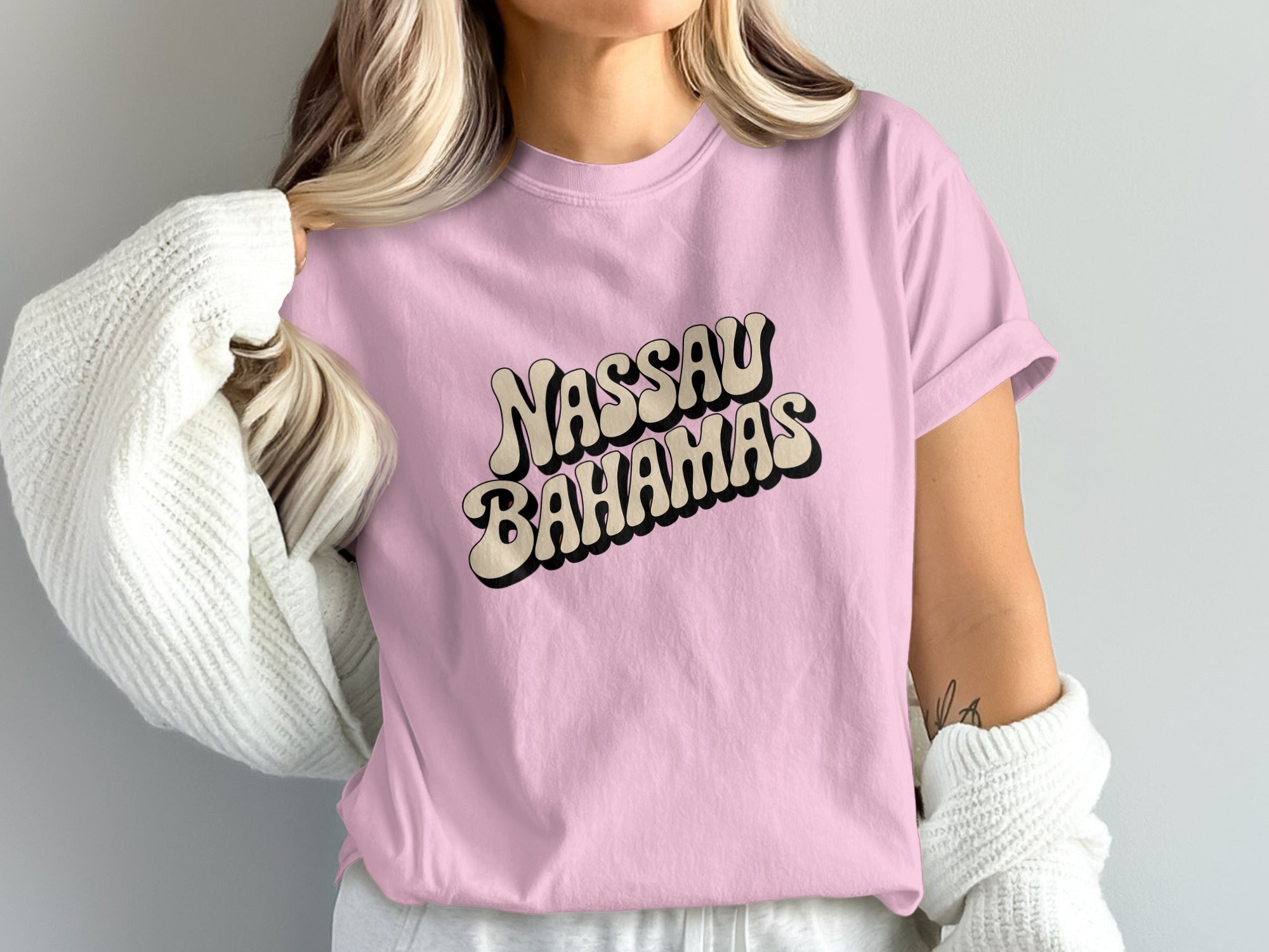 Nassau Bahamas vintage style graphic tee product type