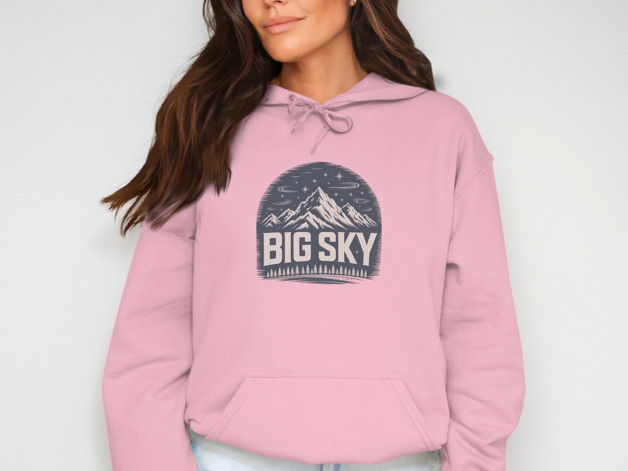 Big Sky Mountain Graphic Print Hoodie