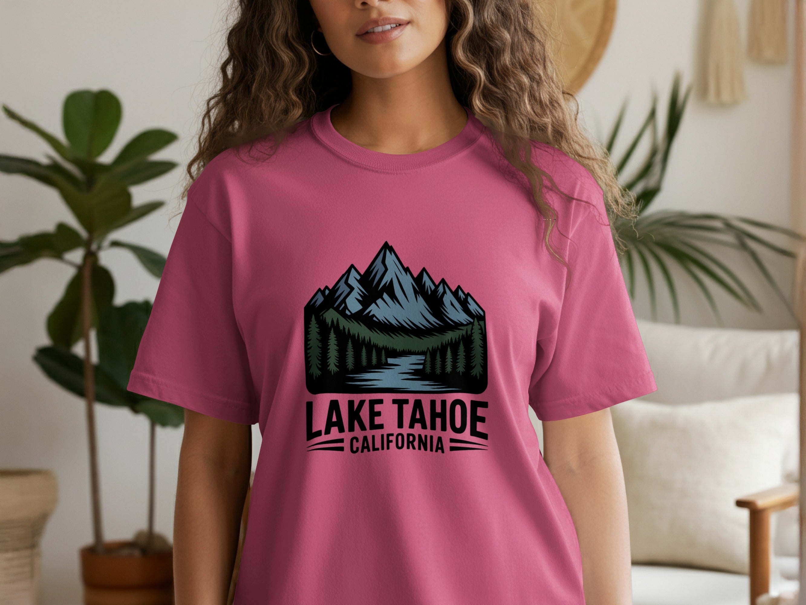 Lake Tahoe Womens T-Shirt California Mountains Nature T-Shirt