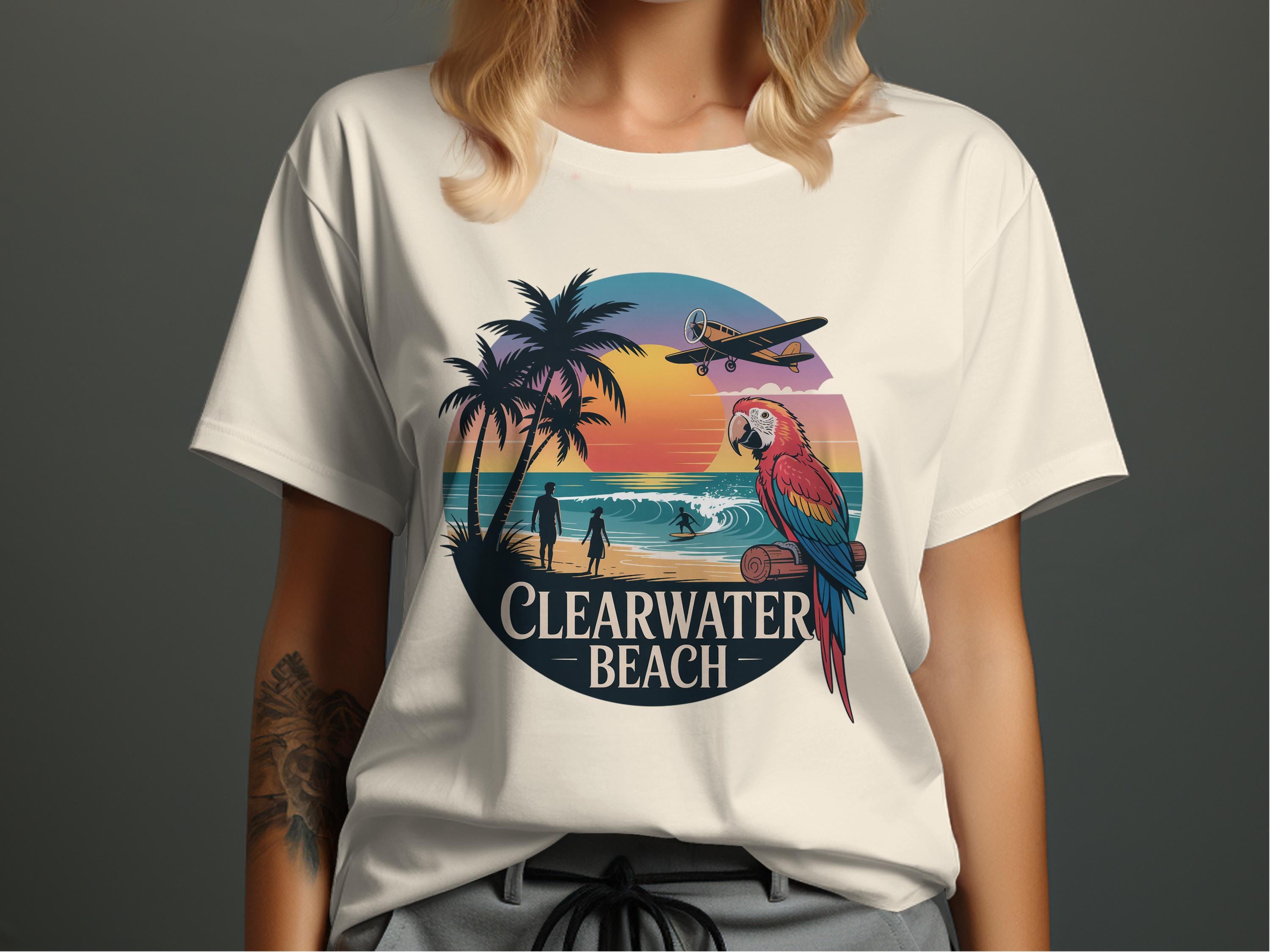 Clearwater Beach T shirt tropical summer vibe product