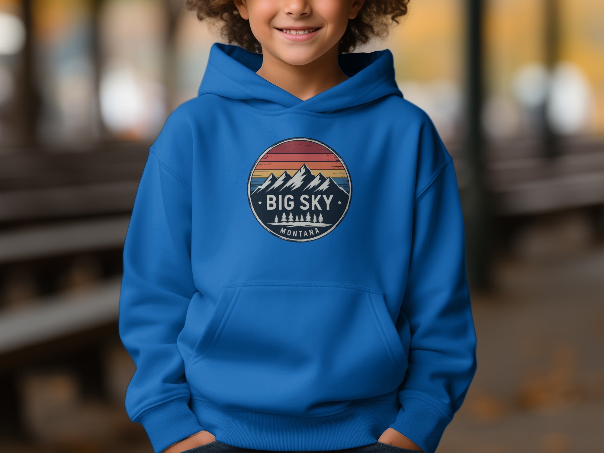 Big Sky Montana Child's Hoodie Warm Outdoor Wear